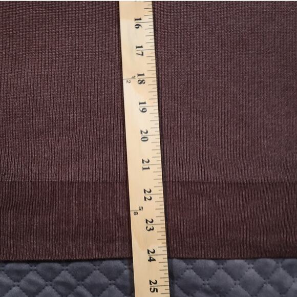 NWT Y2K Wool Blend Ribbed Hoodie Sweater Pullover Coffee Brown XL (Fits as M/L) - Picture 12 of 13